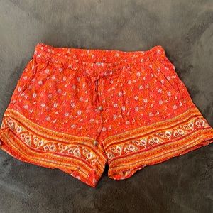Women’s Short. Size M. Orange, floral print